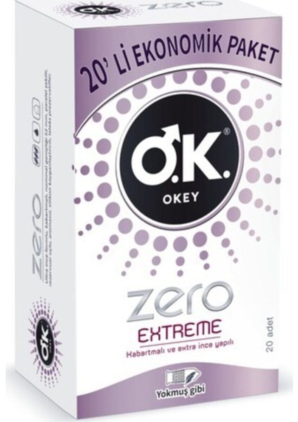 Prezervatif Zero Extreme 20lı Ekonomik Paket