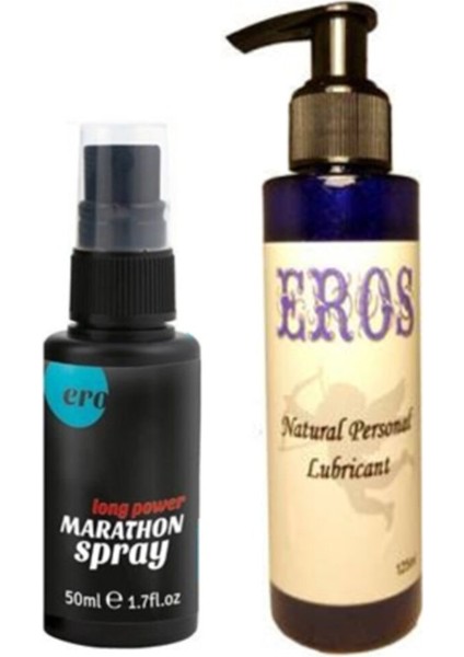 Erkeklere Özel Sprey 50 Ml + Eros 125ml Lubricant Gel Kayganlaştırıcı