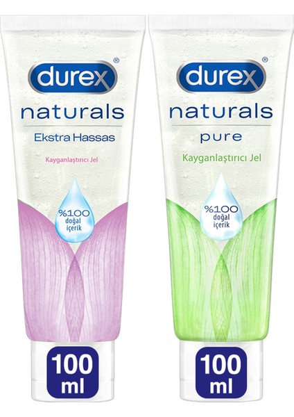 Naturals Ekstra Hassas Jel 100ml + Naturals Pure Jel 100ml