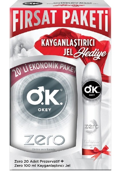 Zero 20'Li + Okey Zero Jel 100 Ml