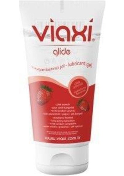 Viaxi Su Bazlı Glide Kayganlaştırıcı Jel Çilek Aromalı 100 Ml