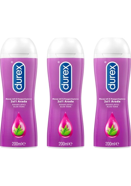 Play & Masaj Jeli Aloe Vera 200ml 3 Adet Durex Aloe Vera