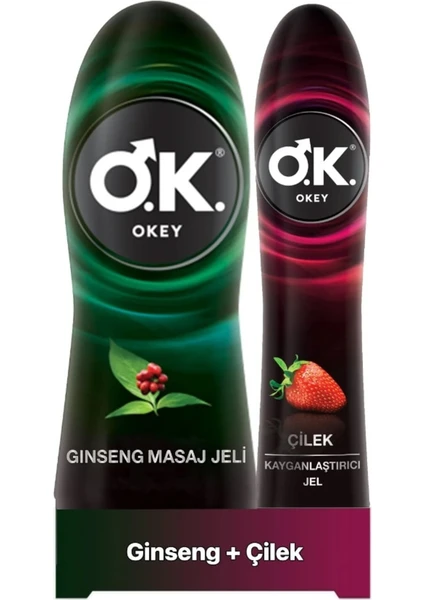 Çilek Kayganlaştırıcı Jel 100 Ml Ginseng Masaj Jeli 200 Ml