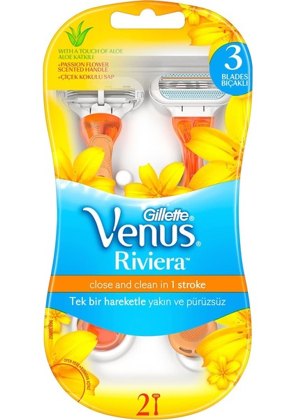 Venus Riviera Kullan At Kadın Tıraş Bıçağı 2'Li