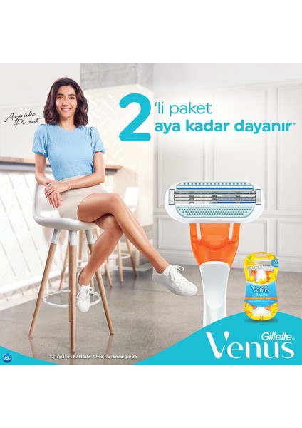 Venus Riviera Kullan At Kadın Tıraş Bıçağı 2'Li