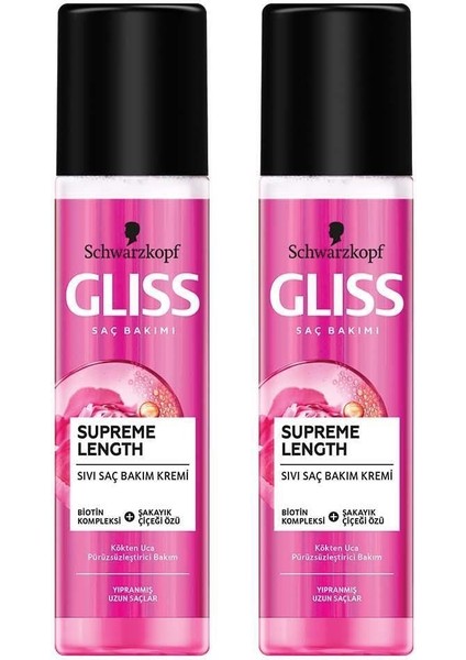 Supreme Length Uzun Saçlara Özel Durulanmayan Sıvı Saç Kremi 200 ml 2'li fiyatları