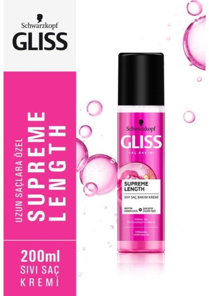 Supreme Length Uzun Saçlara Özel Durulanmayan Sıvı Saç Kremi 200 ml 2'li modelleri