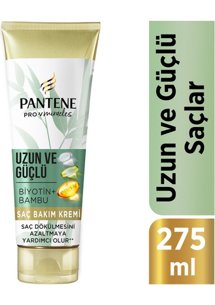 Uzun ve Güçlü Saç Bakım Kremi Bambu ve Biyotinli 2'li (2X275 Ml) fiyatları