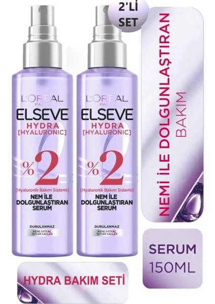 2'Li Hydra [Hyaluronic] Nem İle Dolgunlaştıran Serum 150ml 2'Li Set.Els.156 3600524059156