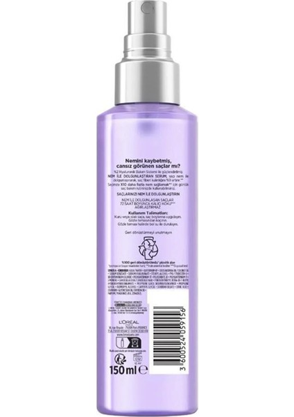 2'Li Hydra [Hyaluronic] Nem İle Dolgunlaştıran Serum 150ml 2'Li Set.Els.156 3600524059156 fiyatları