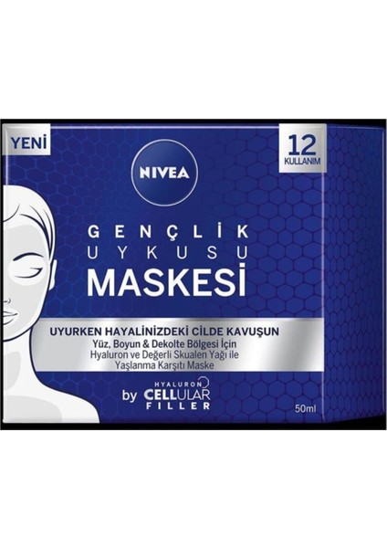 Hyaluron Cellular Filler Gençlik Uykusu Yüz Maskesi 50 ml