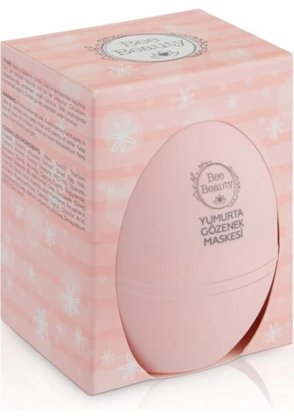 Bee Beauty Yumurta Gözenek Maskesi 100 ml Yüz Maskesi Yumurta Akı Özü ve Kil