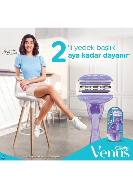 Venüs Comfort Glide Breeze Tıraş Makinesi + 2 Yedek Başlık modelleri