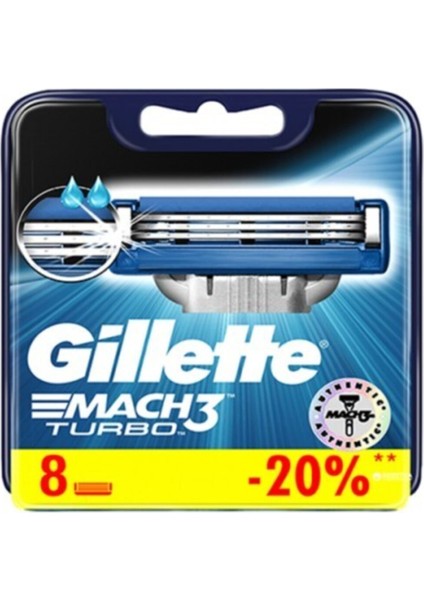 Mach3 Turbo 8li Yedek Tıraş Bıçağı