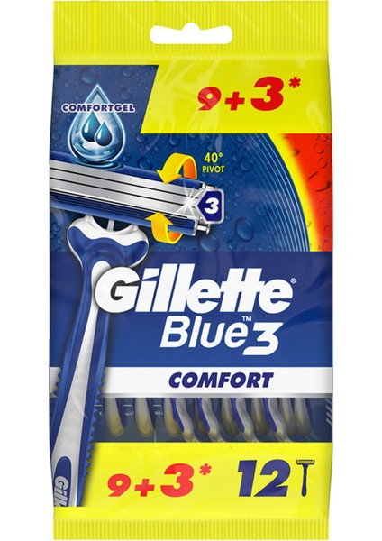 Gillette Blue 3 Tıraş Bıçağı 9+3