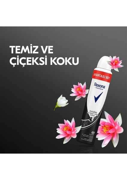 Kadın Sprey Deodorant Invisible On Black White Clothes Avantajlı Boy 200 ml X3 Adet fırsatları