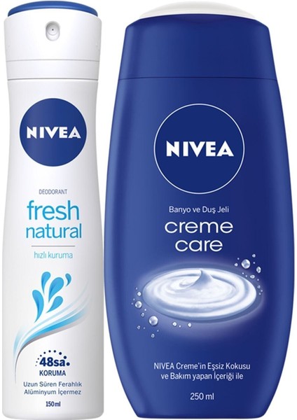 Fresh Kadın Sprey 150 ml + Creme Care Duş Jeli 250 ml