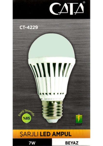 Cata Ct 4229 Şarjlı Led Ampul Beyaz