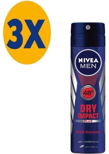 Deo Men 150ML-DRY Impact x 3 Adet