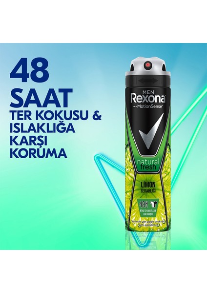 Men Erkek Sprey Deodorant Natural Fresh Limon Ferahlığı 150 ml X3 Adet fiyatları