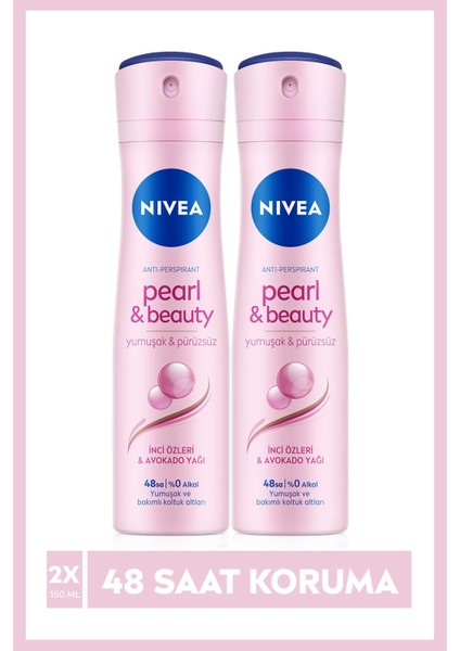 Kadın Sprey Deodorant Pearl&beauty 150MLX2 Adet