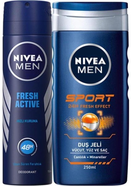 Fresh Erkek Sprey 150ML + Sport 250 ml Duş Jeli
