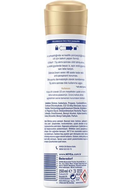 Kadın Sprey Deodorant Black&white Invisible Ipeksi PÜRÜZSÜZLÜK,48SAAT Koruma 150MLX3ADET fiyatları