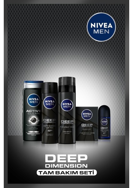 Men Deep Dimension Damat Çeyiz Erkek Bakım Seti Duş Jeli,tıraş Seti ve Deodorant 150ML