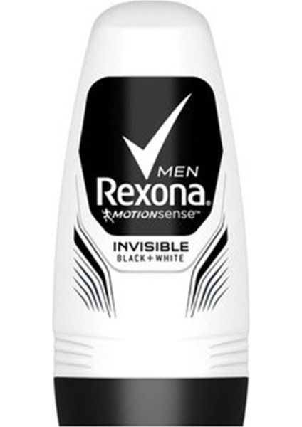 Men Invisible Black White Roll On 50 ml