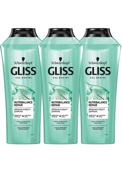 Nutribalance Repair saaç döökülmesi Şampuan 360 Ml 3'Lü