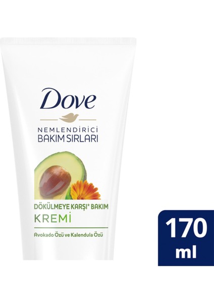 Nemlendirici Bakım Sırları Dökülmeye Karşı Saç Bakım Kremi Avokado Özü ve Kalendula Özü 170 ml