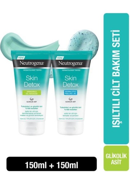 Skin Detox Arındırıcı Kil Maskesi 150 ml + Serinletici Peeling Jel 150 ml