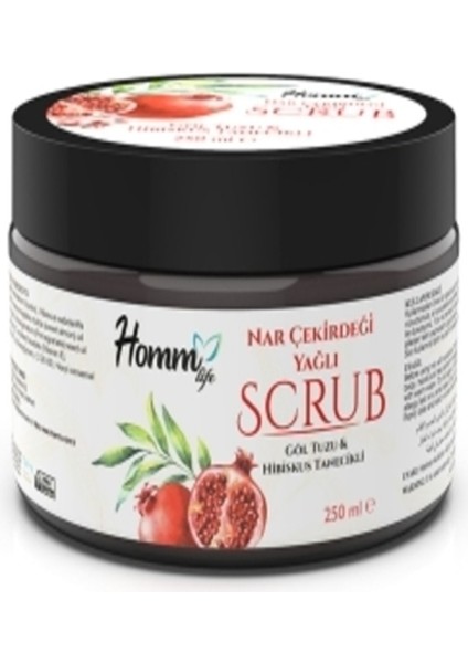 Homm Life Nar Çekirdeği Yağlı Bitki Tanecikli Scrub 250 ml