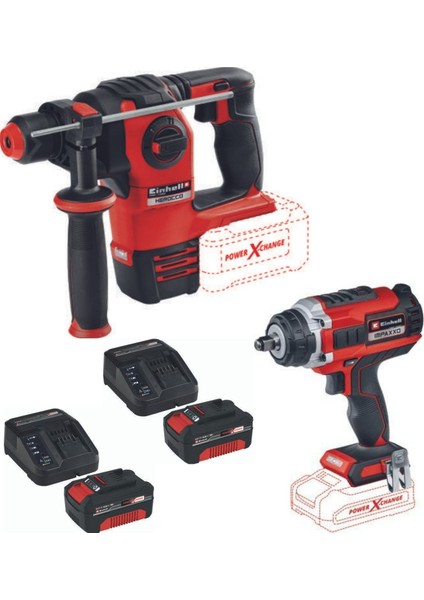 Herocco 18V Kırıcı Delici Impaxxo 18/400 Somun Sıkma 2X4.0AH Kömürsüz Akülü Set