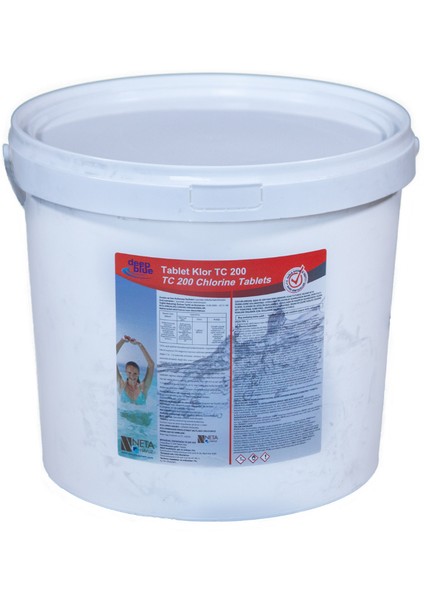 25 kg Chlor Stabilize Triklor Tablet 200 gr %90 Klor - Chlorine Tablets-Toptancıyızbiz