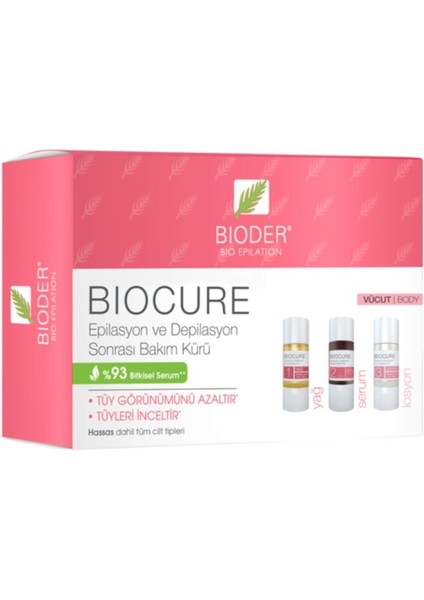 Biocure Tüy Azaltıcı Vücut Kürü 3X10 ml
