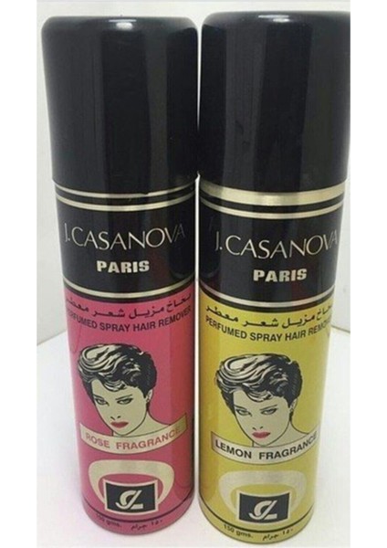 J. Casanova Paris Tüy Dökücü Sprey Gül Rose 150 gr 2'li Paket