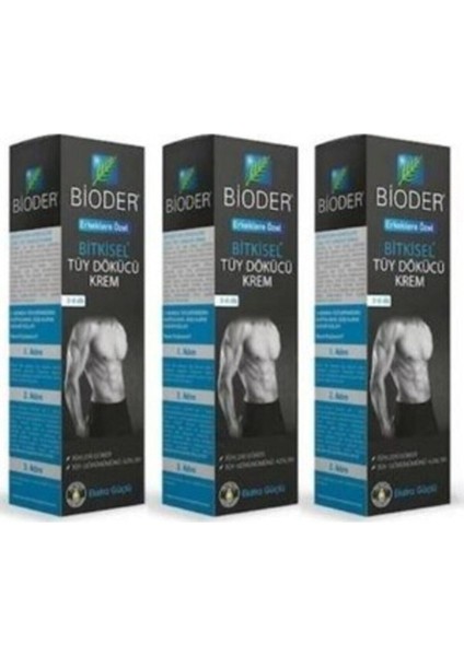 Bitkisel Tüy Dökücü Krem Erkeklere Özel 100 ml x 3 Adet