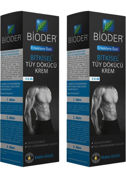 Bıoder Tüy Dökücü Krem Erkeklere Özel 100ML ( 2 Adet )