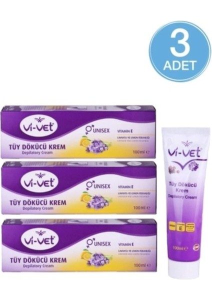 Vi Vet Ağda Tüy Dökücü Krem 100ML x 3 Adet fiyatları