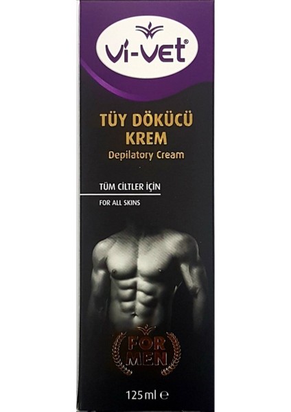 Vi Vet Vivet Erkek Tüy Dökücü Krem Tüm Ciltler 125ML x 3 Adet Vivet Formen