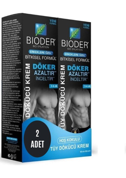 Erkek Tüy Dökücü Krem 100 + 100 ml - Bioder . Mustore .