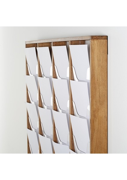 Duvar Tipi Ahşap Dergilik - Broşürlük indirimleri