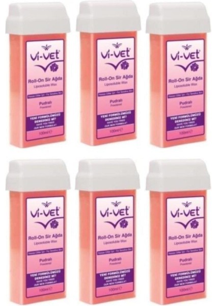 Vi Vet Vivet Pudralı Kartuş Sir Ağda 100 Ml 6'Lı Set