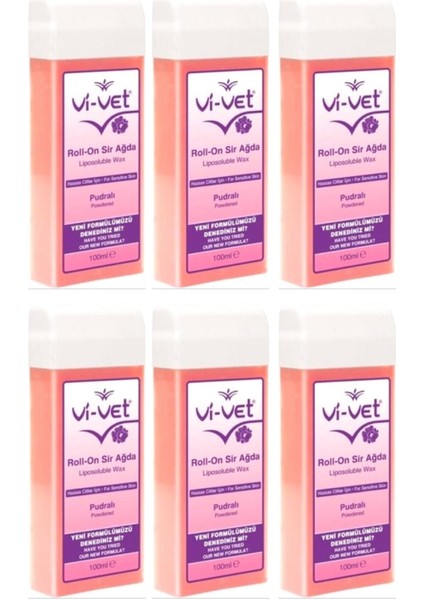 Vi Vet Vivet Pudralı Kartuş Sir Ağda 100 Ml 6'Lı Set