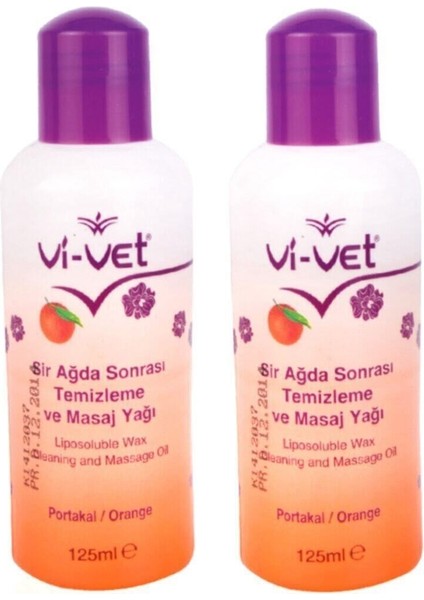 Vi Vet Vivet 2 Adet Vivet Sir Ağda Sonrası Temizleme Ve Masaj Yağı 125 Ml Portakal