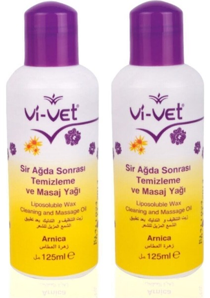 Vi Vet Vivet 2 Adet Vivet Sir Ağda Sonrası Temizleme Ve Masaj Yağı 125 Ml Arnica