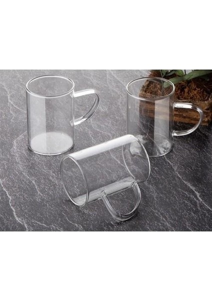 Cam Kupa Termisil Cam Ateşe Dayanıklı Kupa 6 Adet 220 ml