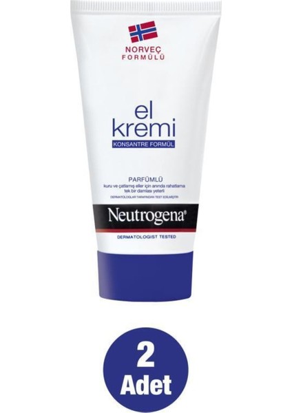 Norveç Formülü El Kremi Parfümlü 75 ml x 2 Adet