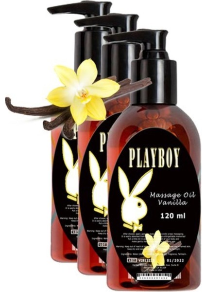 Marka Vanilla Massage Oil 3 Adet Vanilya Aromalı Vücut Masaj Yağı